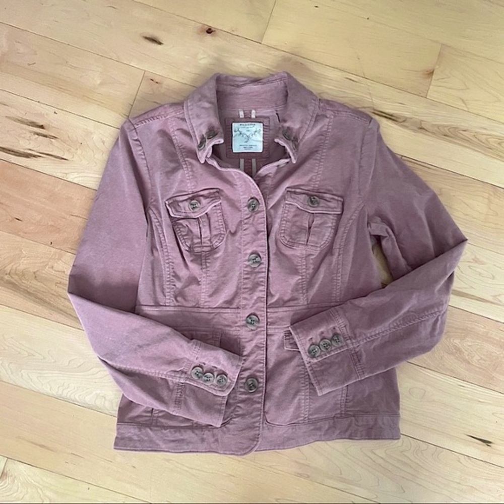 Y2K Mauve Sonoma Suede Corduroy Button Down Jacket